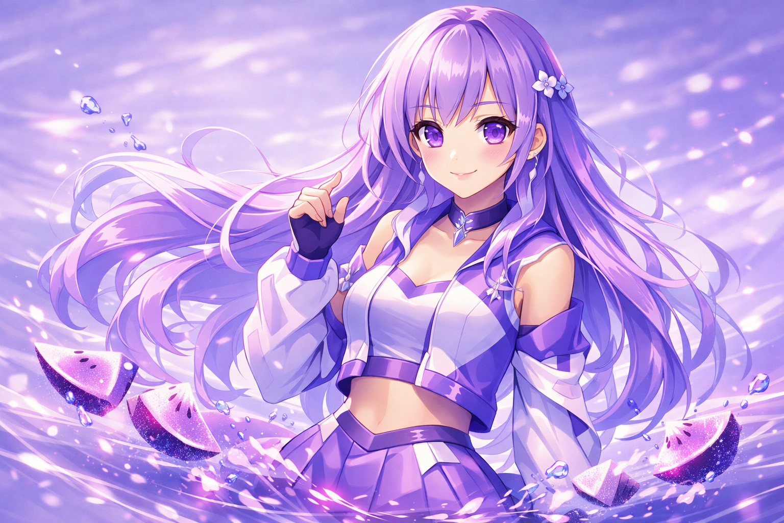 Anime Girl Light Landscape